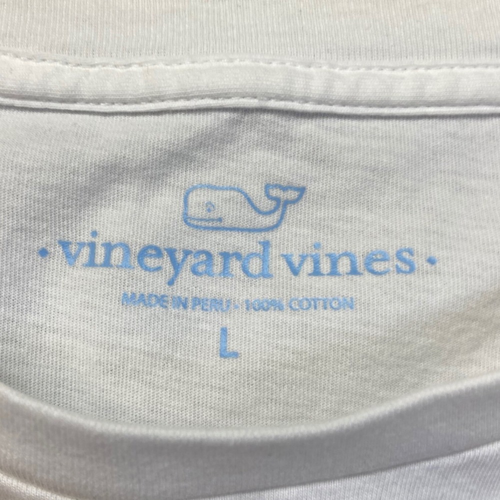 Vineyard Vines Mens White Holiday Whale Long Sleeve Pocket T-Shirt L 1V016715 - Picture 3 of 8